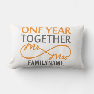 Coussin Rectangle M. et Mme 1st Anniversary