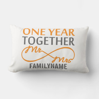 Coussin Rectangle M. et Mme 1st Anniversary