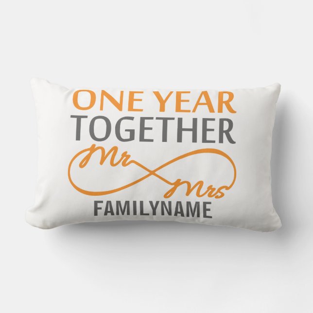 Coussin Rectangle M. et Mme 1st Anniversary (Recto)