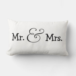 Coussin Rectangle M. et Mme Bride et Groom Mariage Cadeau