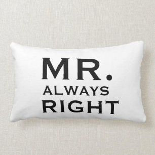 Coussin Rectangle M. gai Always Right Pillowcases Pillow de couples