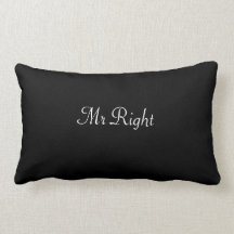 M. Right Wedding/coussin de marié