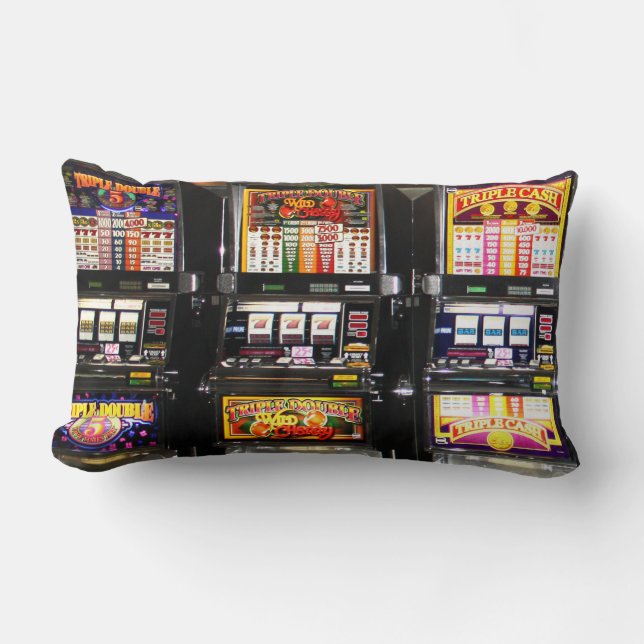 Coussin Rectangle Machines de rêve - Machines à sous Lucky (Recto)