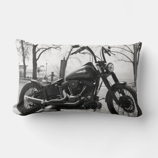 Coussin Rectangle Macro Davidson classique de moto de Harley (Recto)