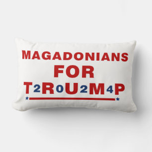 Coussin Rectangle Magadoniens pour Trump 2024 Red Blue Star