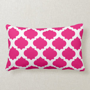 Coussin Rectangle Magenta Ornate Motif