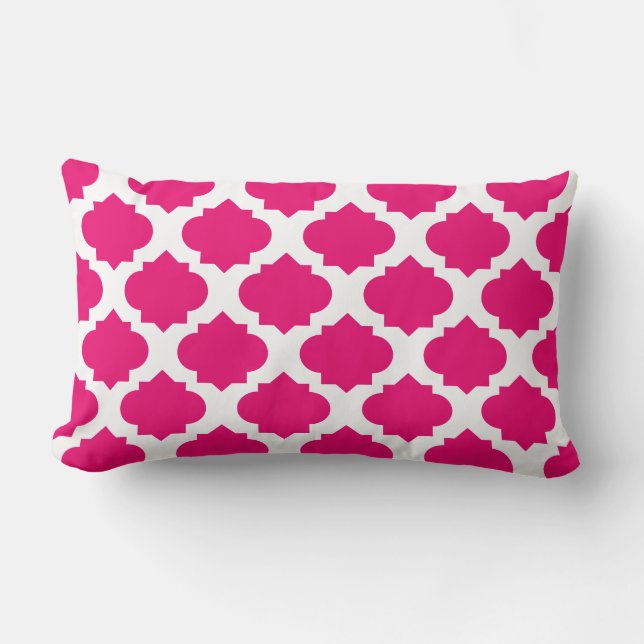 Coussin Rectangle Magenta Ornate Motif (Recto)
