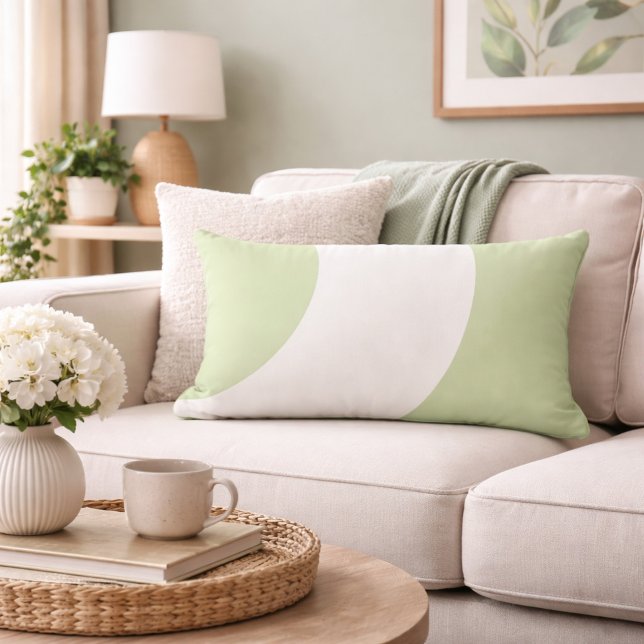 Coussin Rectangle Magnifique vert et blanc (Créateur téléchargé)