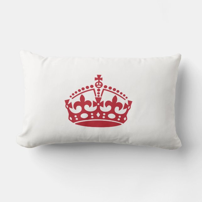 Coussin Rectangle Maintenez calme la couronne de victoire rouge (Recto)