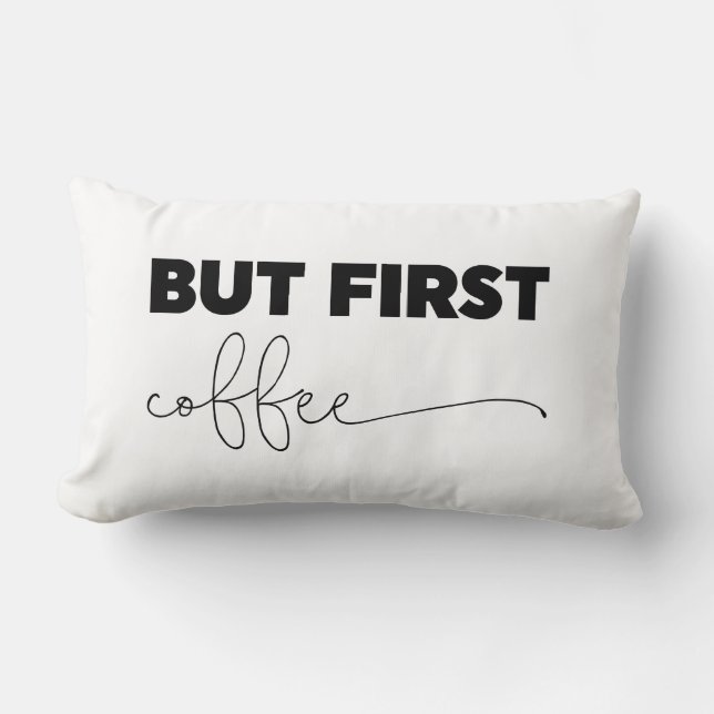 Coussin Rectangle Mais la première typographie du café (Recto)