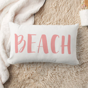 Coussin Rectangle Maison de plage Coral rose Nautique