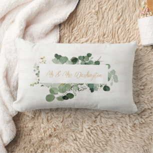 Coussin Rectangle Maison Décoration de mariage élégante avec verdure