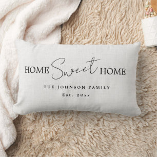 Coussin Rectangle Maison Douce Maison Moderne Blanche Nom de Famille