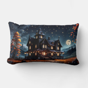 Coussin Rectangle maison hantée dans les bois