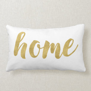 Coussin Rectangle Maison Moderne En Décor Or