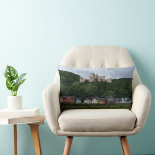 Coussin Rectangle Maisons colorées sous le château de Stolzenfels
