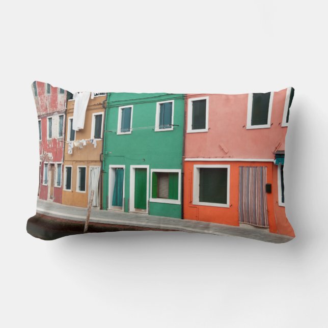 Coussin Rectangle Maisons sur le front de mer (Recto)