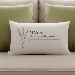 Coussin Rectangle Mama Quote Heart of the Home Minimalist
