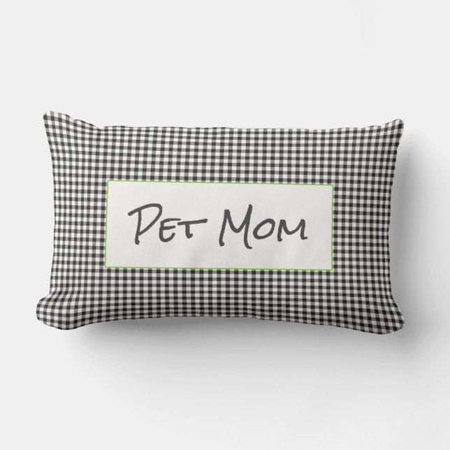 Coussin Rectangle Maman d'Animal Fête des Mères Chat Chien Empreinte (Recto)