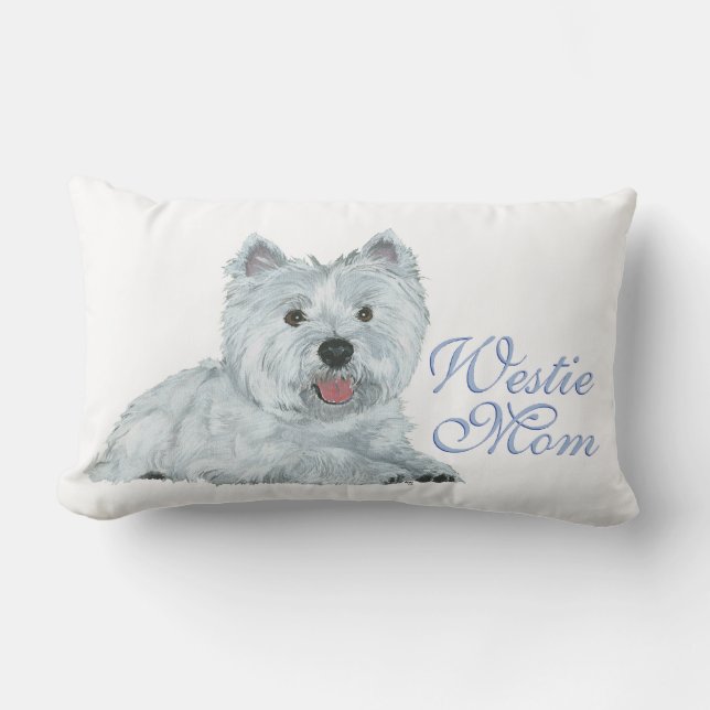 Coussin Rectangle Maman Westie (Recto)