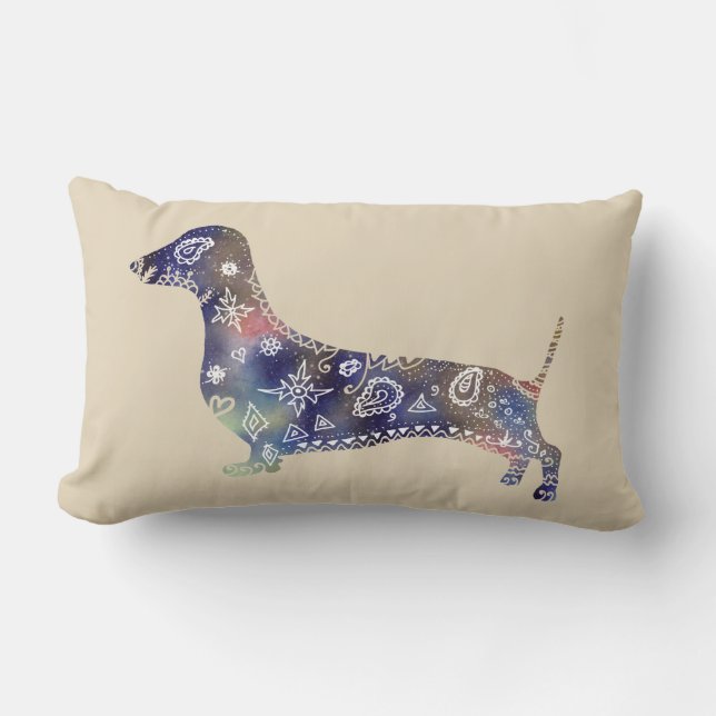 Coussin Rectangle Mandala Chien Lumbar Cushion (Recto)