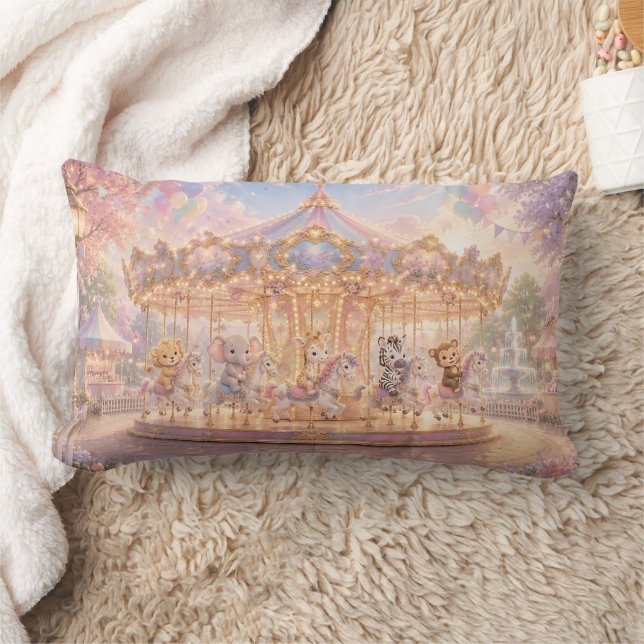 Coussin Rectangle Manège magique de la jungle des rêves (Couverture)