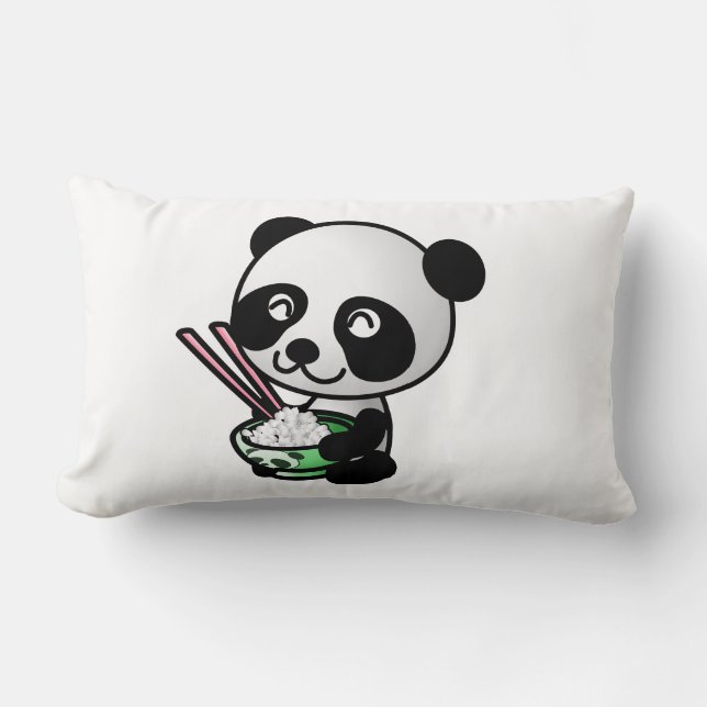 Coussin Rectangle Manger Panda (Recto)