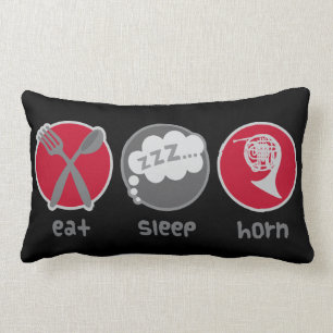 Coussin Rectangle Mangez le cadeau de citation de musique de cor de