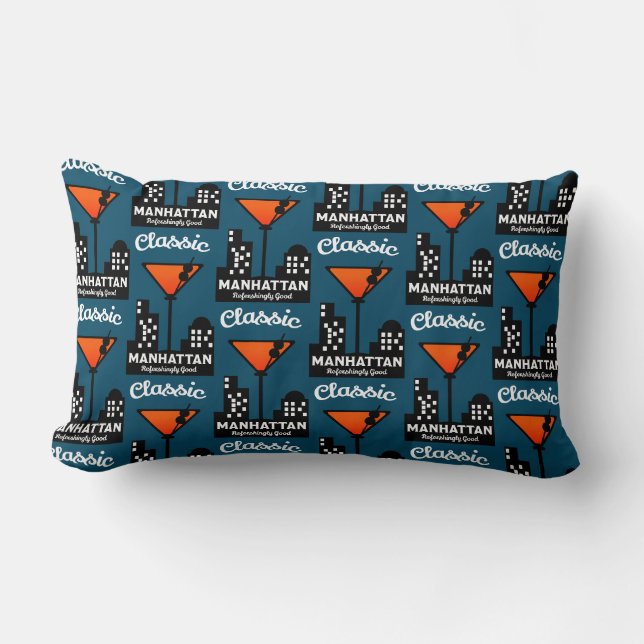 Coussin Rectangle Manhattan Cocktail Wall Art (Recto)