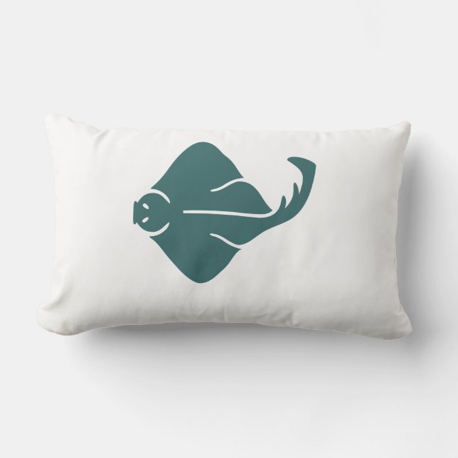 Coussin Rectangle Manta Ray (Recto)