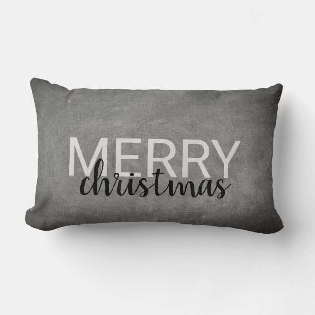 Coussin Rectangle Manuscrit fait sur commande de Joyeux Noël de (Recto)