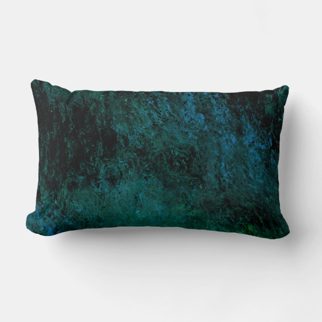 Coussin Rectangle Marbre bleu Abstrait (Recto)