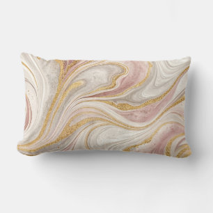 Coussin Rectangle Marbre Design Parties scintillant or Abstrait orei