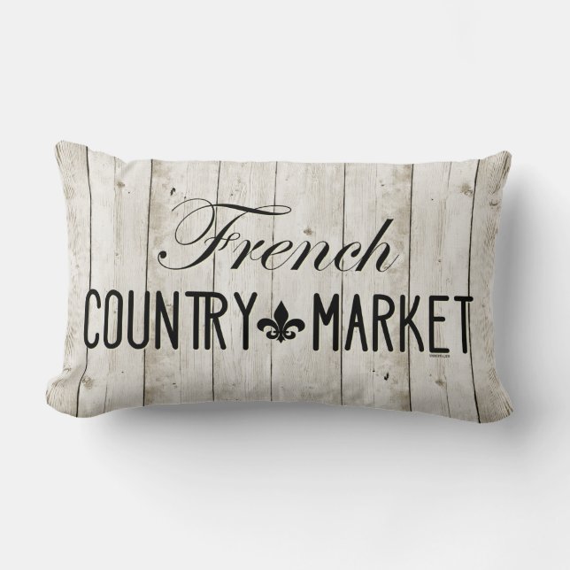 COUSSIN RECTANGLE MARCHÉ DE CAMPAGNE FRANÇAISE (Recto)