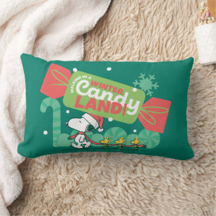 Coussin Rectangle Marcher Dans Un Pays De Bonbons D'Hiver!
