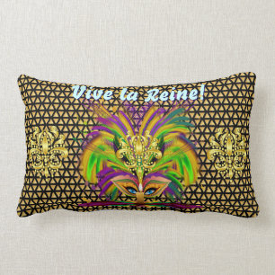 Coussin Rectangle Mardi Gras Queen 1 et King 2 View About