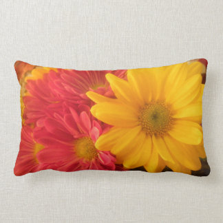 Coussin Rectangle Marguerites roses et jaunes
