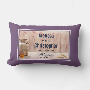 Coussin Rectangle Mariage campagnard de lait rustique