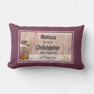 Coussin Rectangle Mariage campagnard de lait rustique