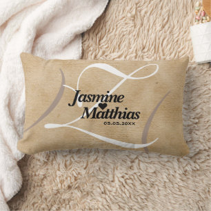 Coussin Rectangle Mariage de Burlap Vintage rustique