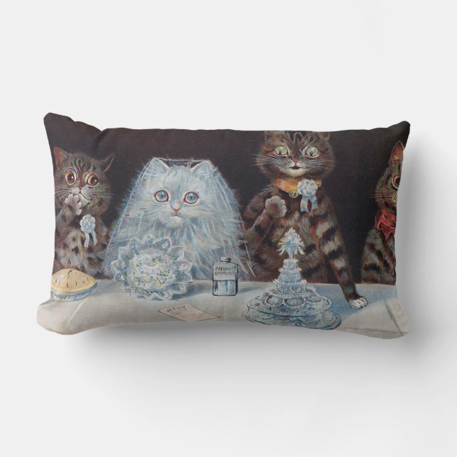 Coussin Rectangle Mariage de chat, Mariage, Mariée, Mariée, Louis Wa (Recto)