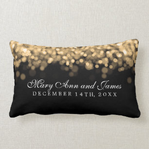 Coussin Rectangle Mariage élégant Favor Lumières Or