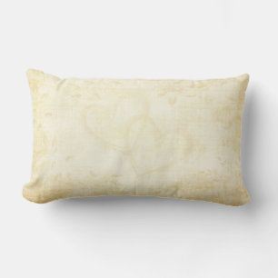 Coussin Rectangle Mariage papier vieilli vintage