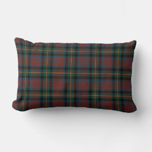 Coussin Rectangle Marine bleu et rouge MacLennan Clan Scottish Plaid