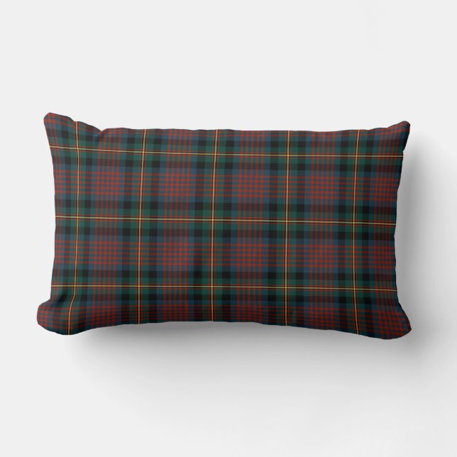 Coussin Rectangle Marine bleu et rouge MacLennan Clan Scottish Plaid (Recto)
