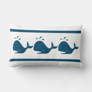 Coussin Rectangle Marine côtière marine marine BLEUE BLANC