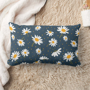 Coussin Rectangle Marque classique Jaune Bleu Bleu Faisy Motif Flora