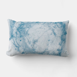 Coussin Rectangle Matelas à fleurs bleu et blanc