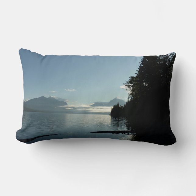 Coussin Rectangle Matin au lac McDonald dans le parc national de Gla (Recto)