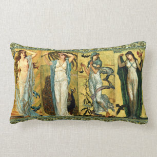 Coussin Rectangle Matin, Midi, Soirée, Nuit par Walter Crane 1891